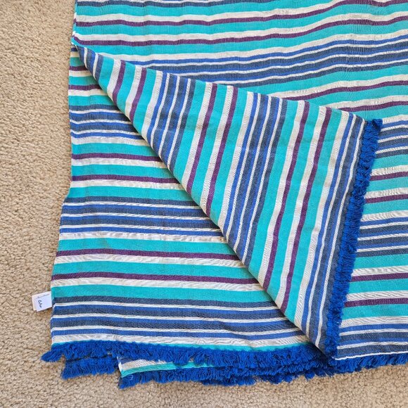 Echo Accessories - Linen Cotton Blend Scarf with fringe
